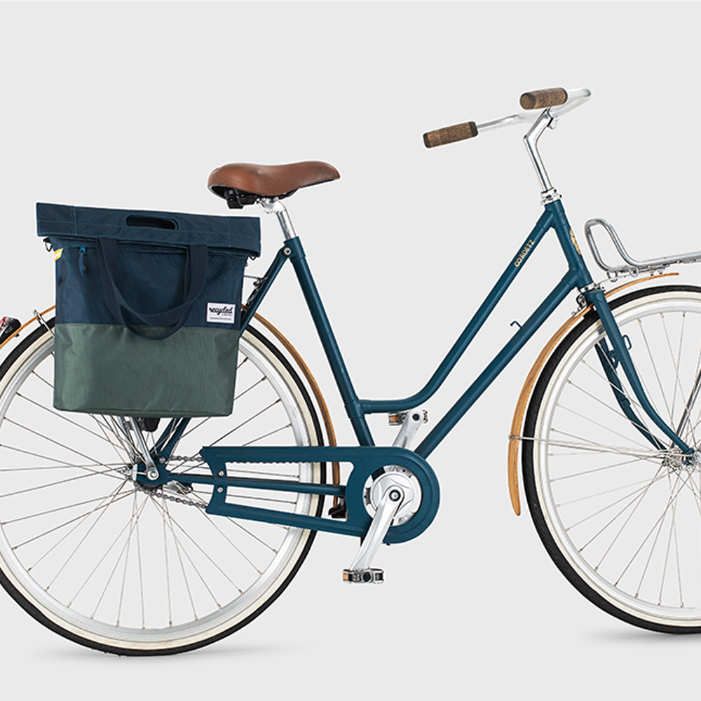 Urban Proof shopper/fietstas blue green bij Duifhuizen