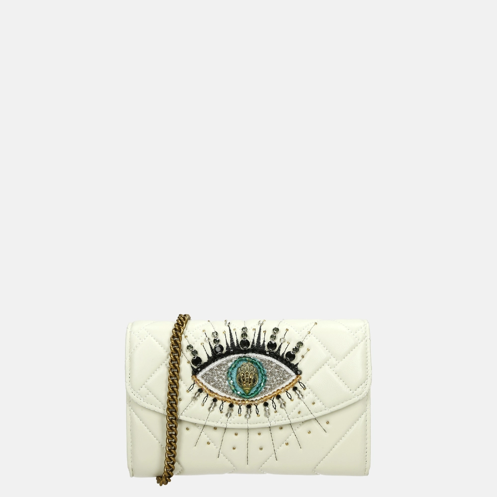 Kurt Geiger Kensington Eye Chain Wallet portemonnee bone bij Duifhuizen