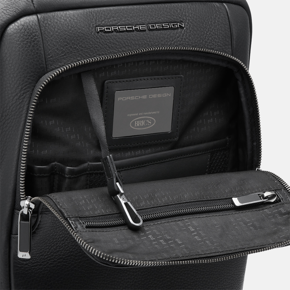 Porsche Design Roadster rugzak XS 13 inch leer black bij Duifhuizen