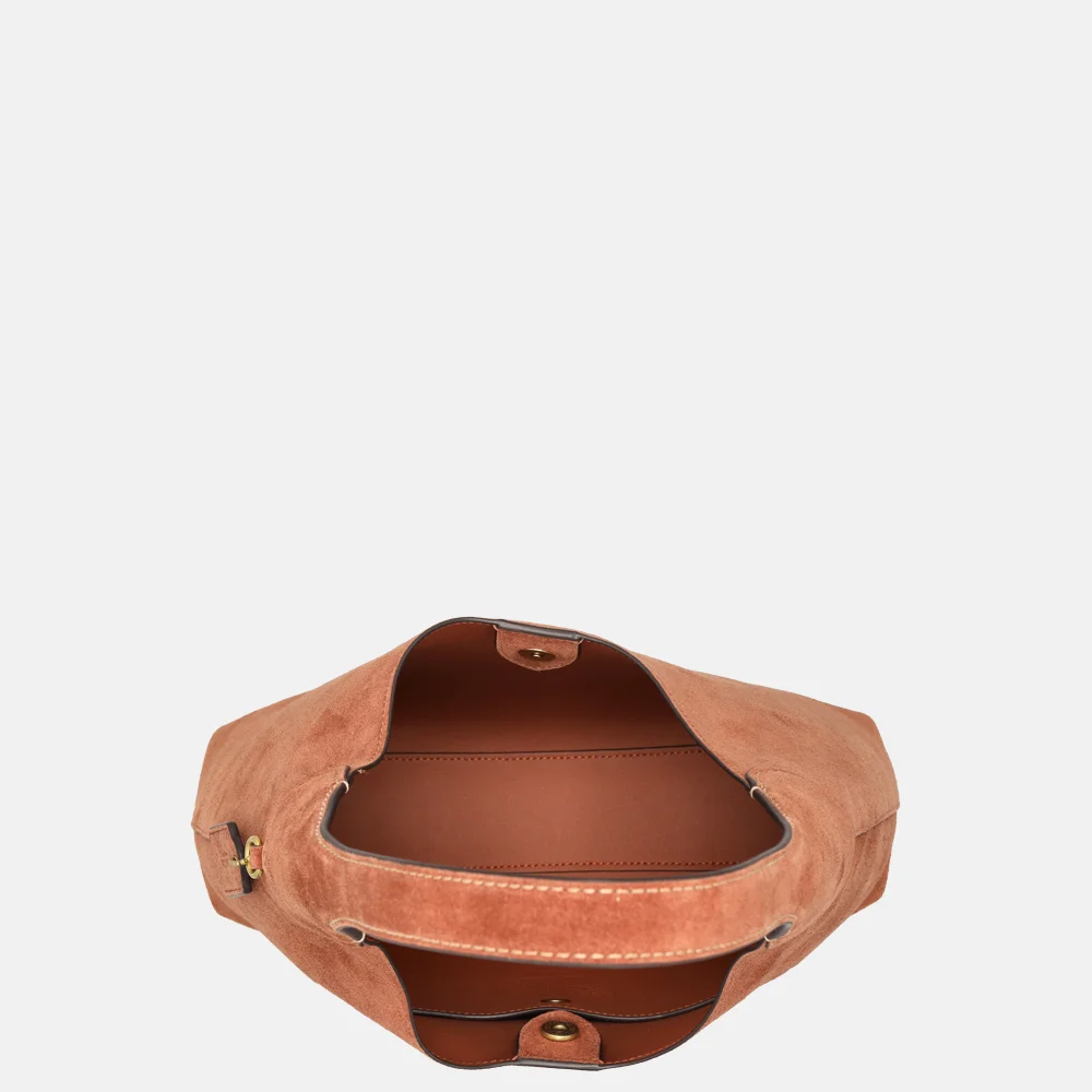 Coach Brooklyn suede buideltas 28' clay (goud) bij Duifhuizen