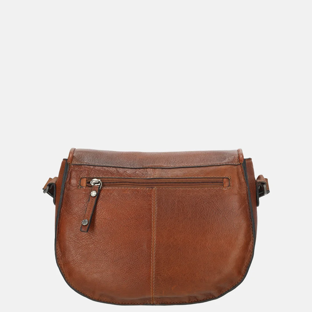 Berba Lucca saddle bag crossbody tas cognac bij Duifhuizen