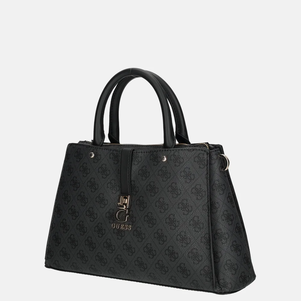 Guess Zamira Luxury handtas coal logo bij Duifhuizen