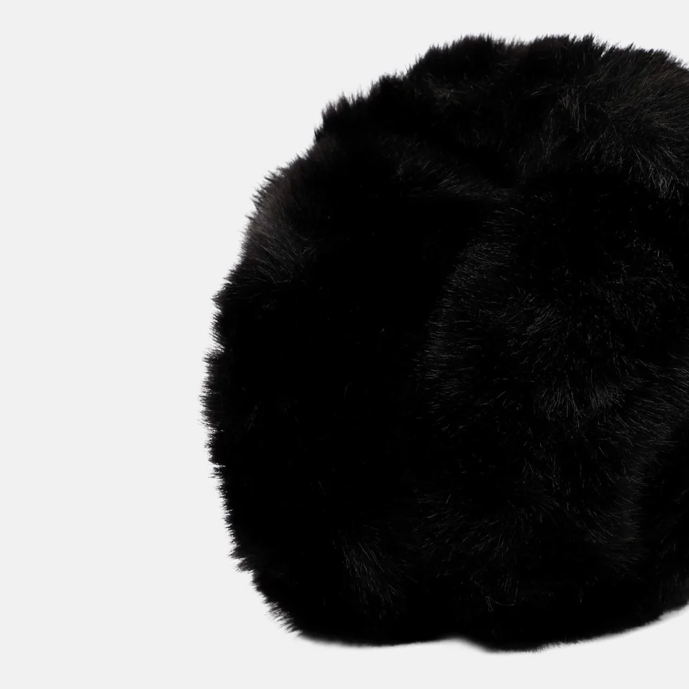 Emily & Noah Hara muts/oorwamers faux fur black bij Duifhuizen