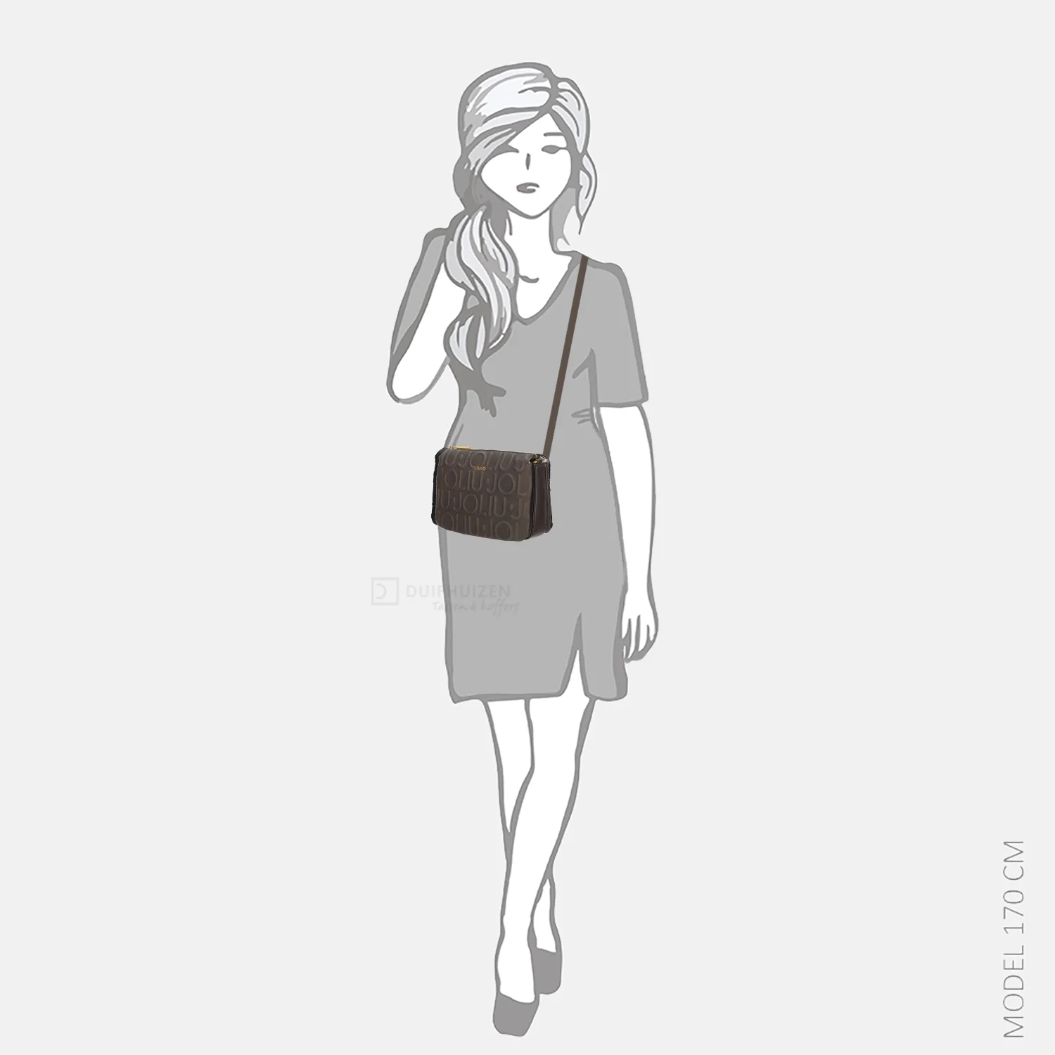 Liu Jo Caliwen crossbody tas S deep brown bij Duifhuizen