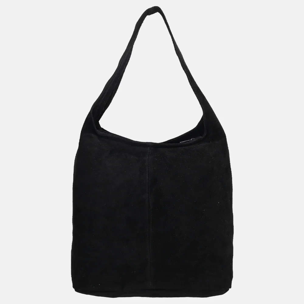 Charm London suède buideltas L zwart bij Duifhuizen