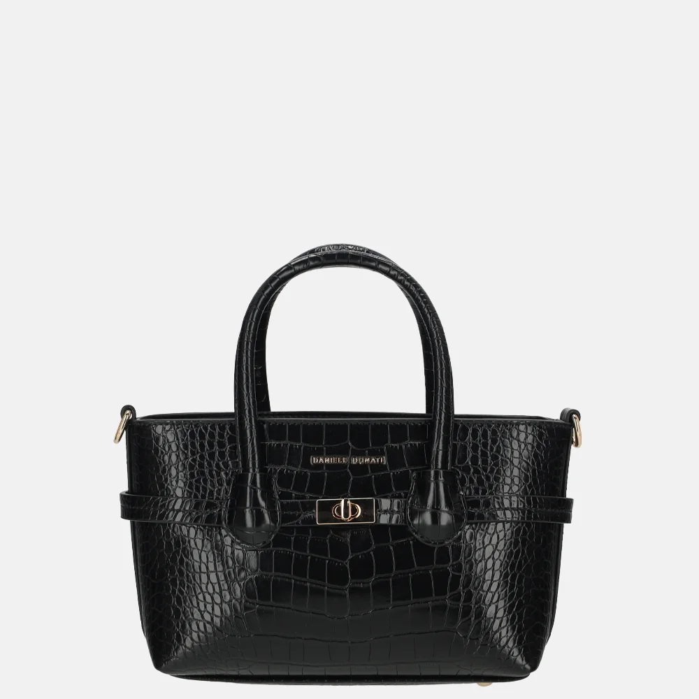 Daniele Donati handtas croco XS black bij Duifhuizen