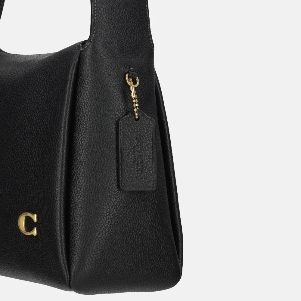 Coach Lola schoudertas polished pebble black  bij Duifhuizen