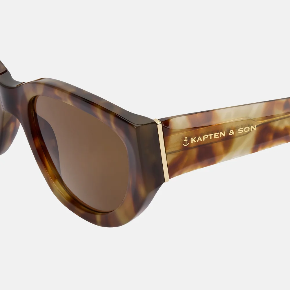 Kapten & Son Lyon zonnebril havana tortoise brown bij Duifhuizen