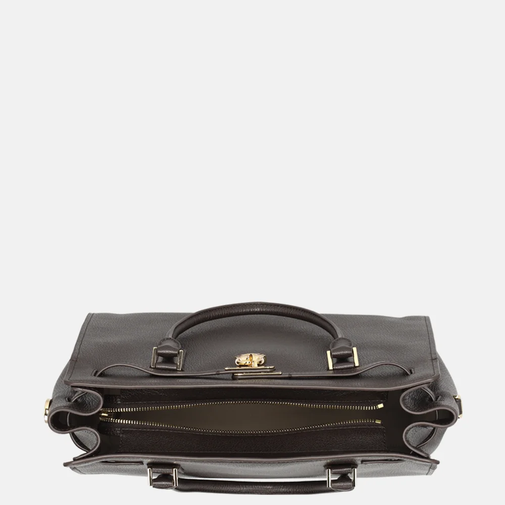 Michael Kors Hamilton handtas L chocolate bij Duifhuizen