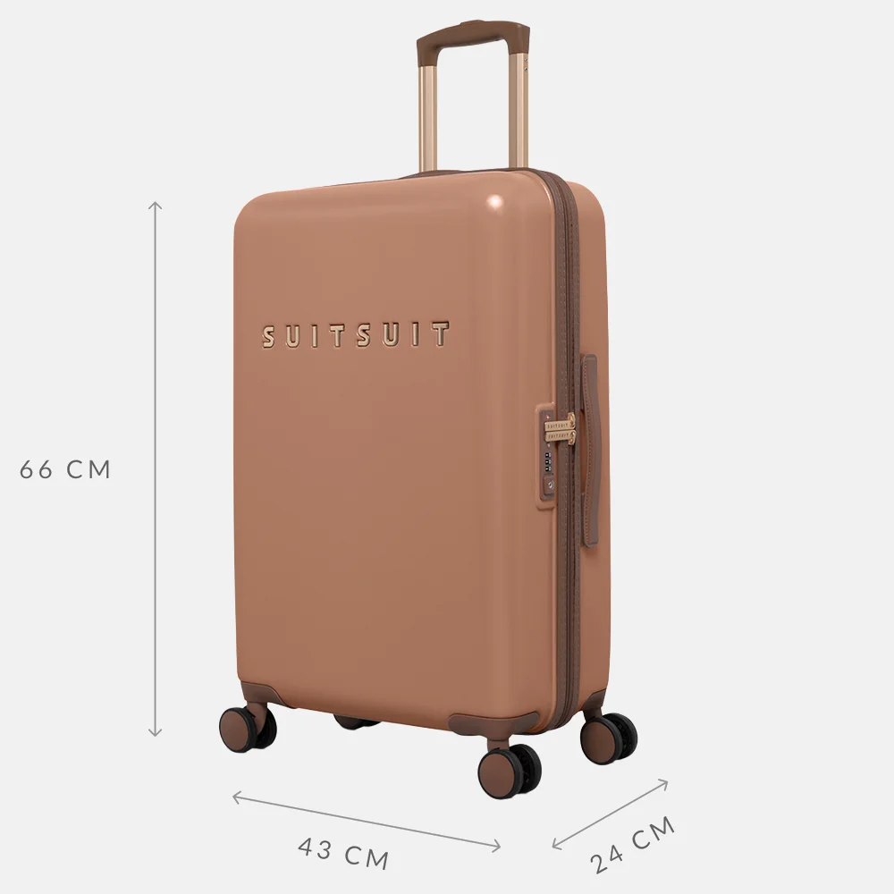 Suitsuit Fab Seventies reiskoffer 66 cm italian clay bij Duifhuizen