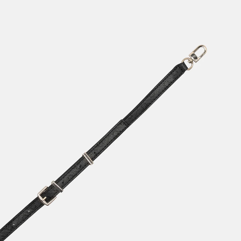 Guess Leona Girlfriend crossbody tas coal logo bij Duifhuizen