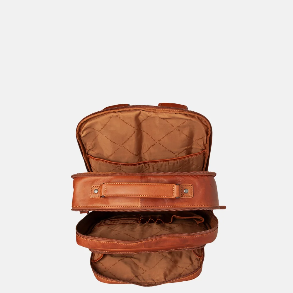 Chesterfield Lennox laptoprugzak L 16 inch cognac bij Duifhuizen