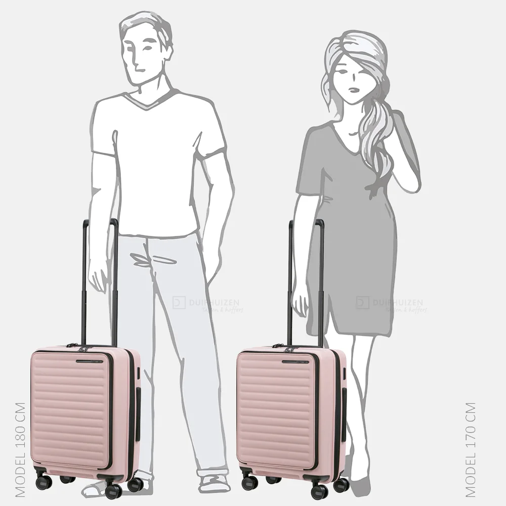 Samsonite Restackd frontpocket handbagage koffer 55 cm rose bij Duifhuizen