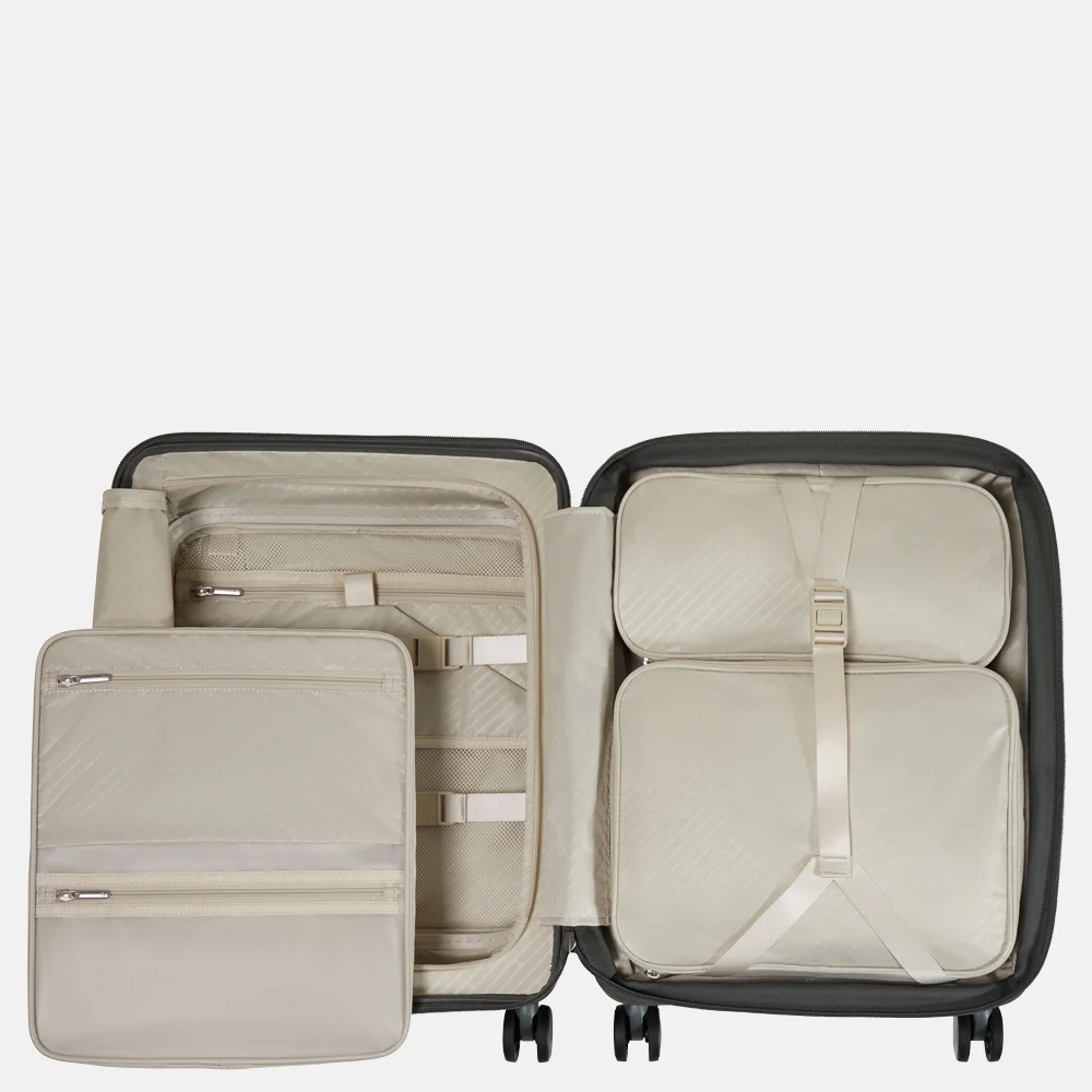 Samsonite Paralux HS Spinner handbagage koffer expendable 55 cm olive bij Duifhuizen