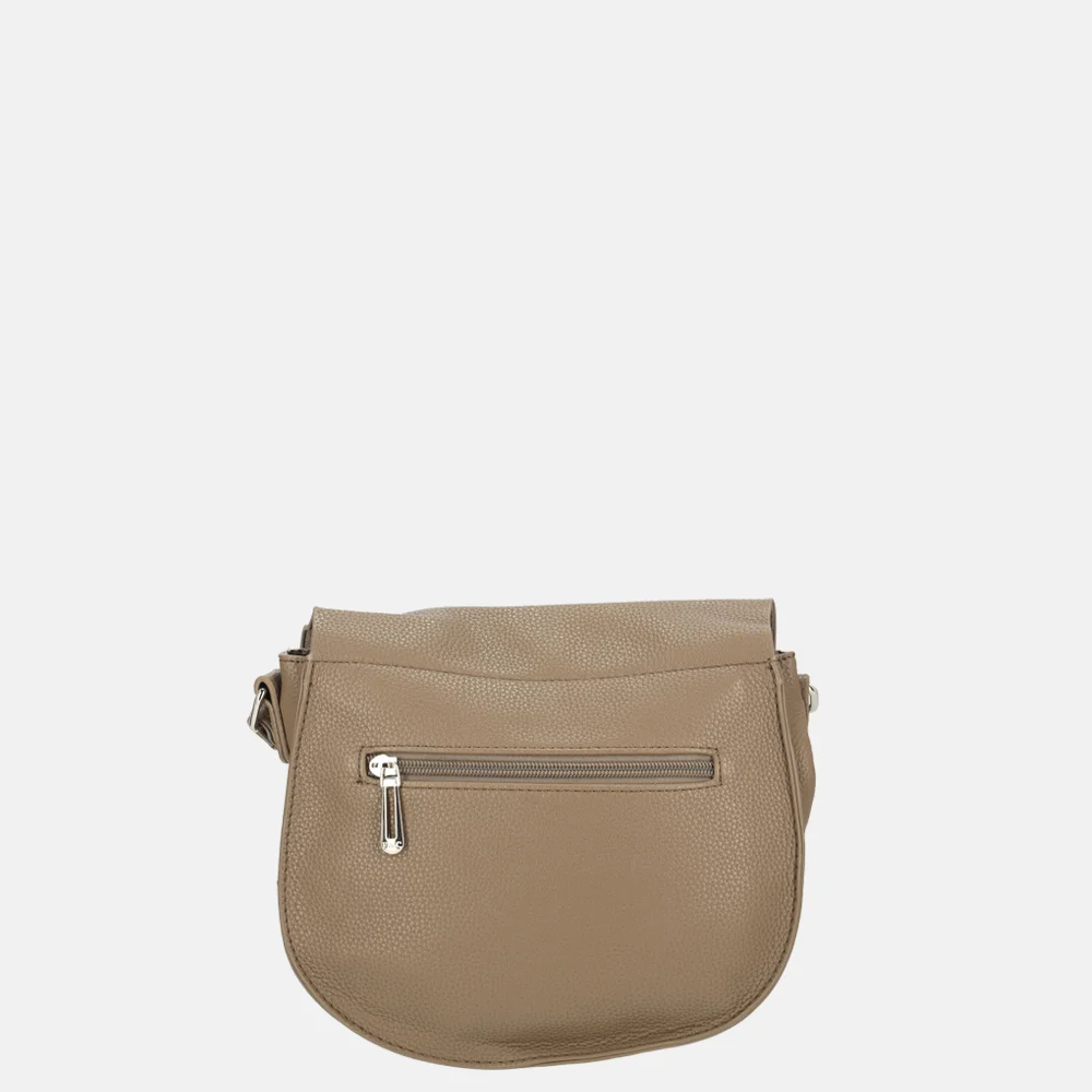 Flora & Co crossbody tas taupe bij Duifhuizen