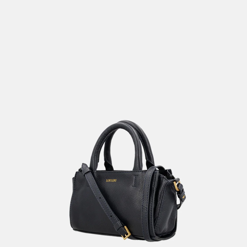 Loulou Essentiels Elise crossbody tas dark blue bij Duifhuizen