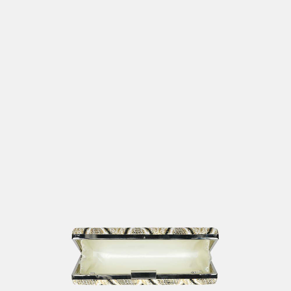 Firenze clutch raffia black multi bij Duifhuizen