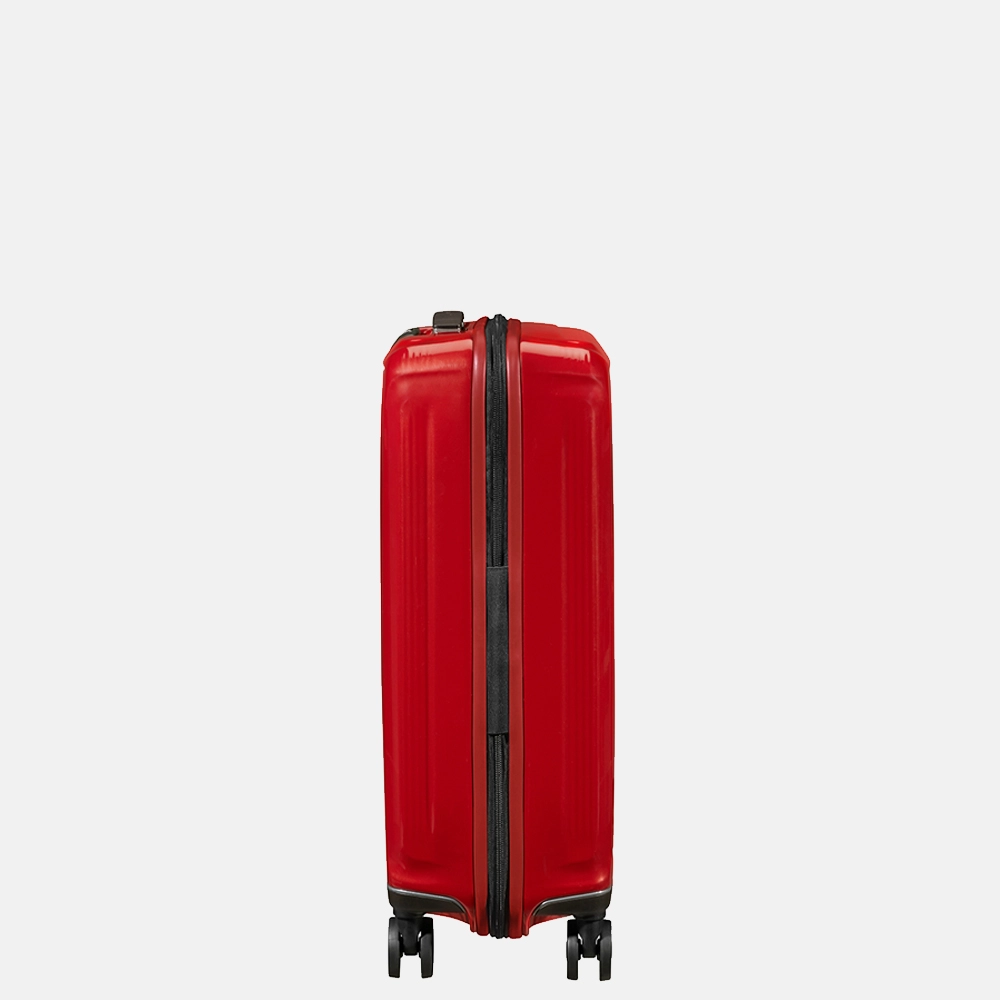 Samsonite Nuon expandable handbagagekoffer 55 cm metallic red bij Duifhuizen