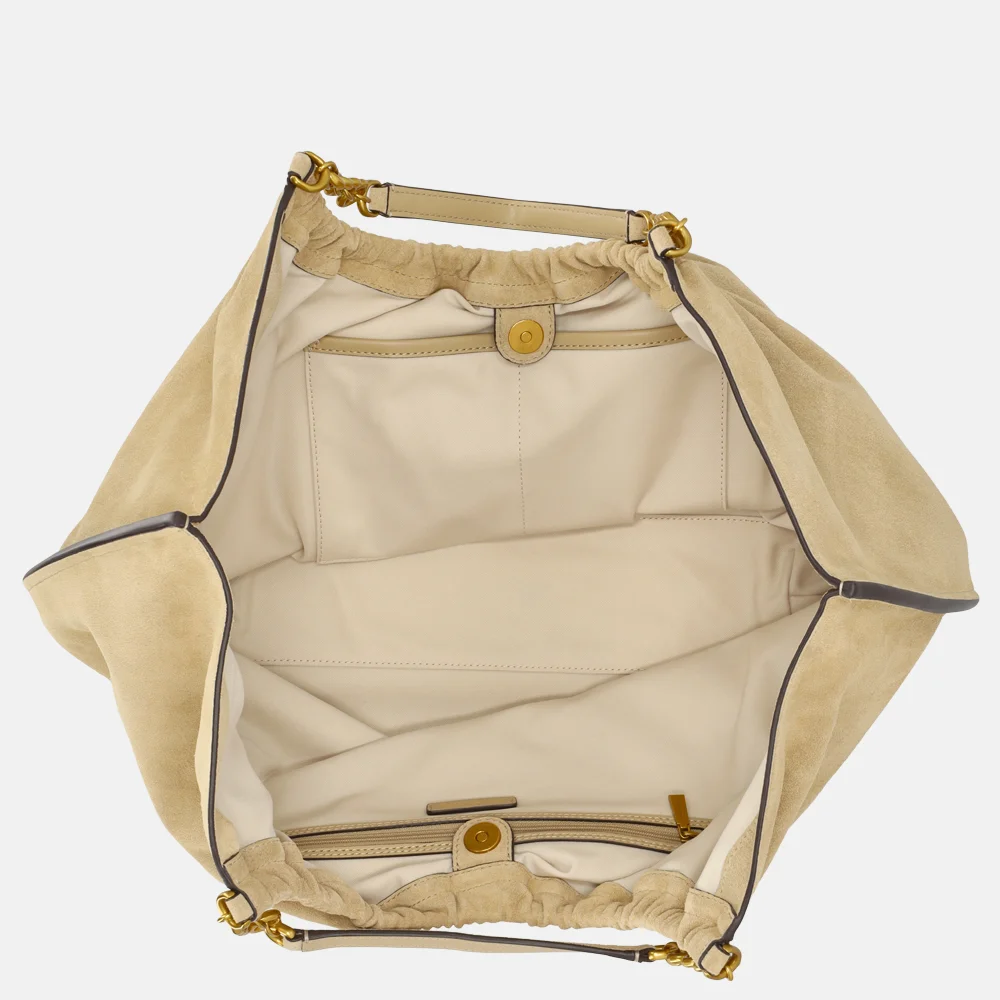 Michael Kors Indie cinch tote shopper L khaki bij Duifhuizen