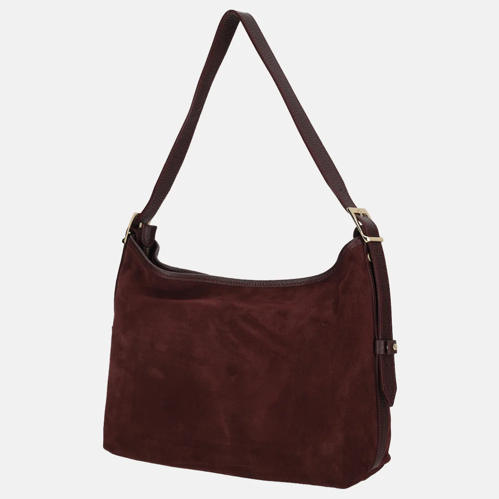 Charm London buideltas suede M bordeaux bij Duifhuizen