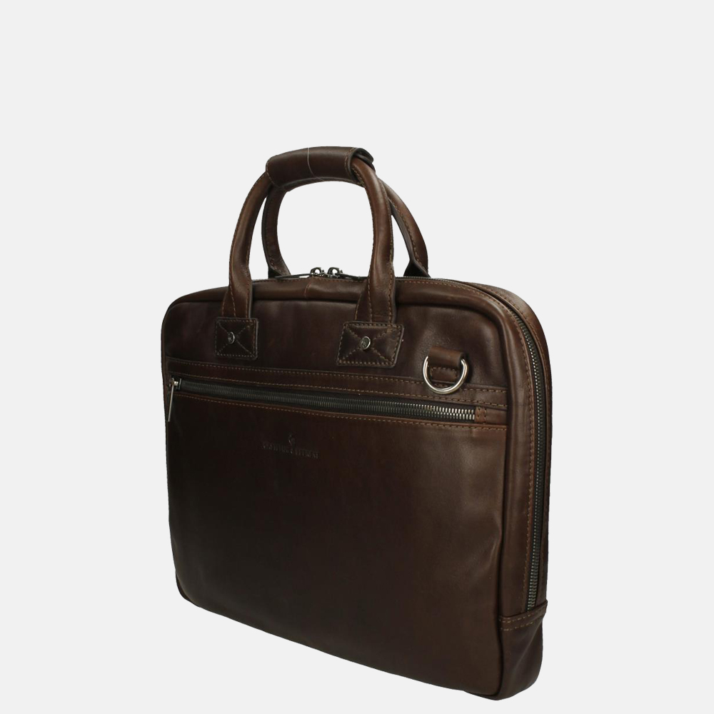 Castelijn & Beerens Firenze laptoptas 15.6 inch mocca bij Duifhuizen