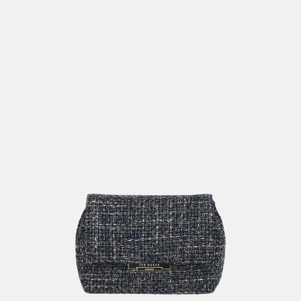 Ted Baker Libbiie crossbody tas tweed navy bij Duifhuizen