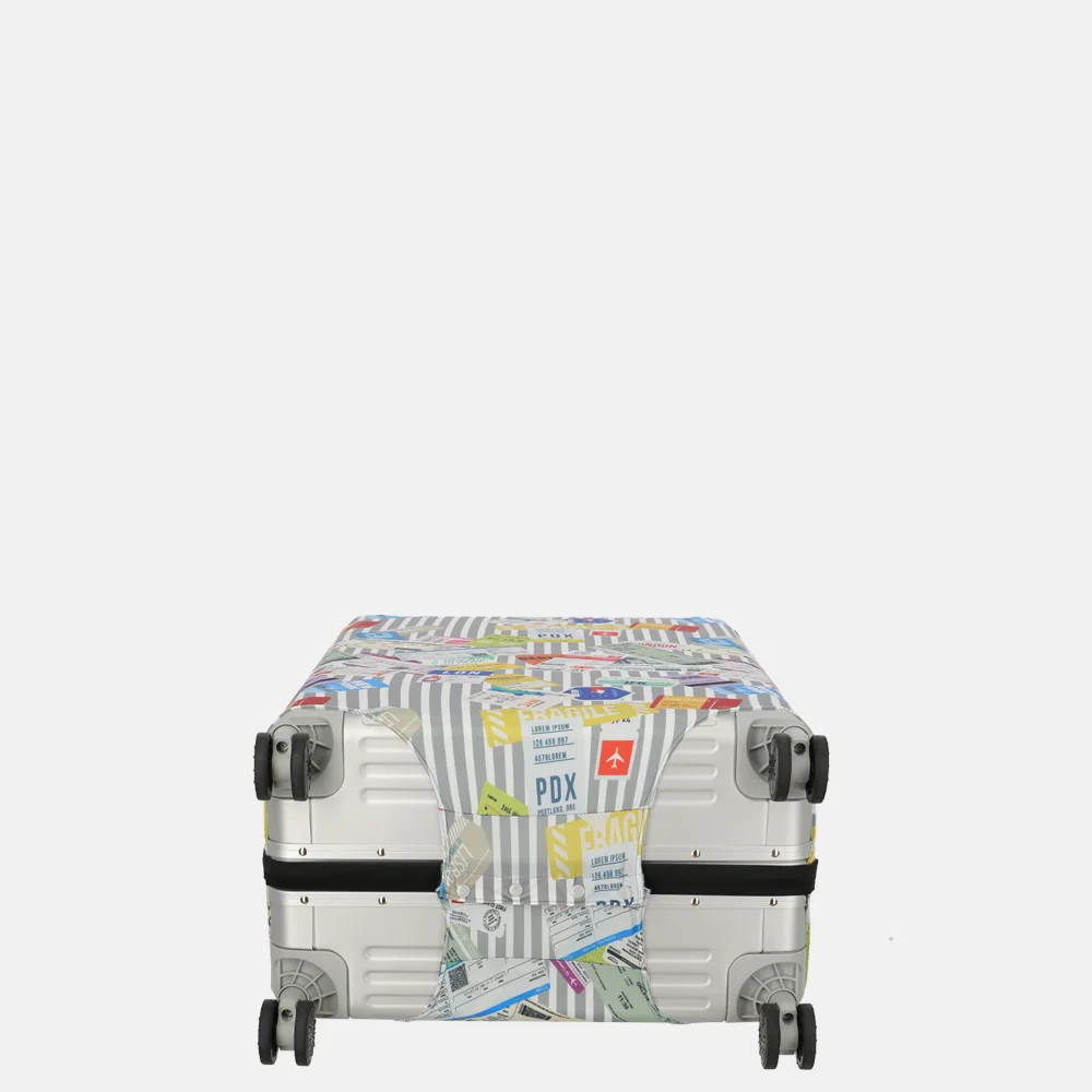 Travelite kofferhoes L blue white bij Duifhuizen