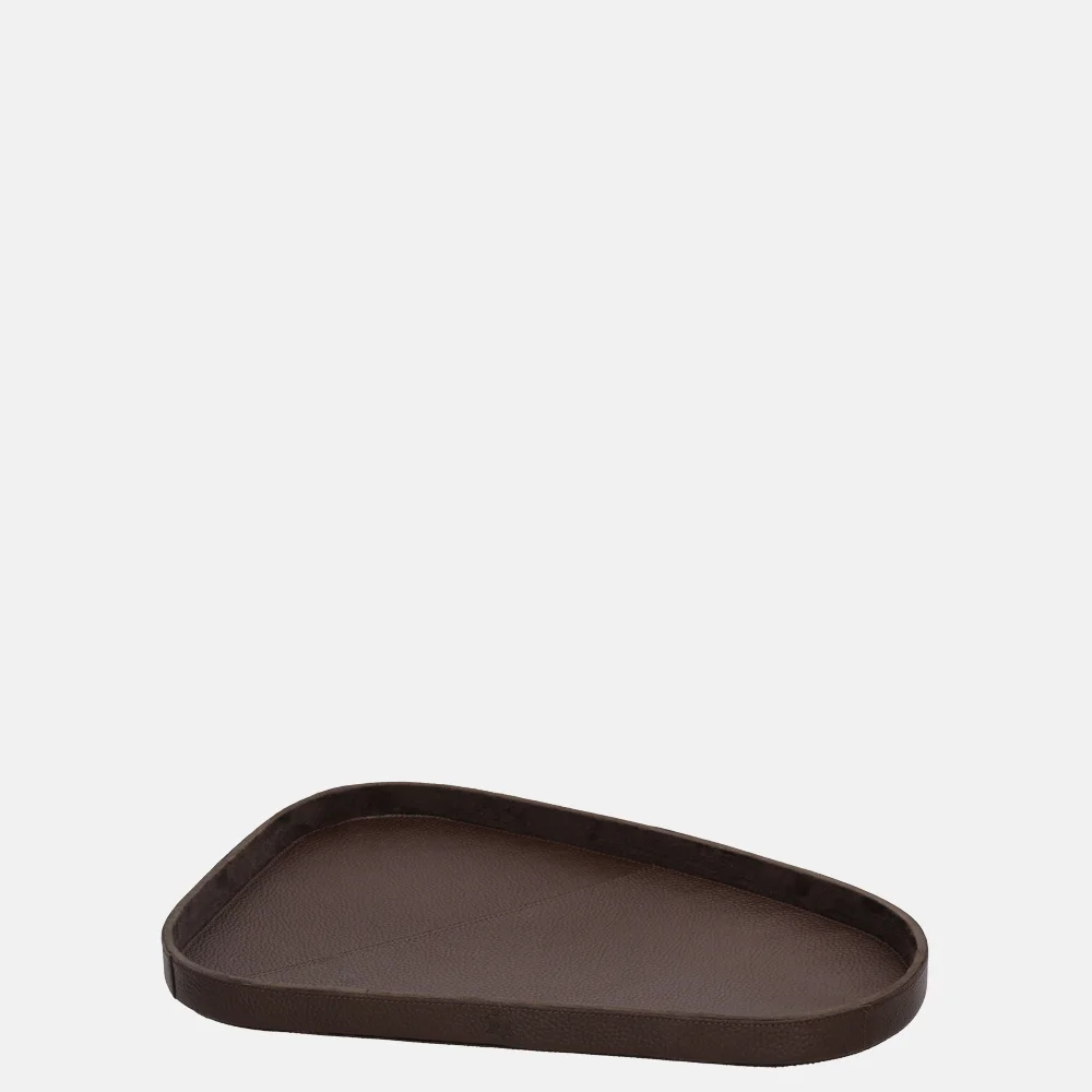 Chamada leren dienblad organisch effen M donkerbruin