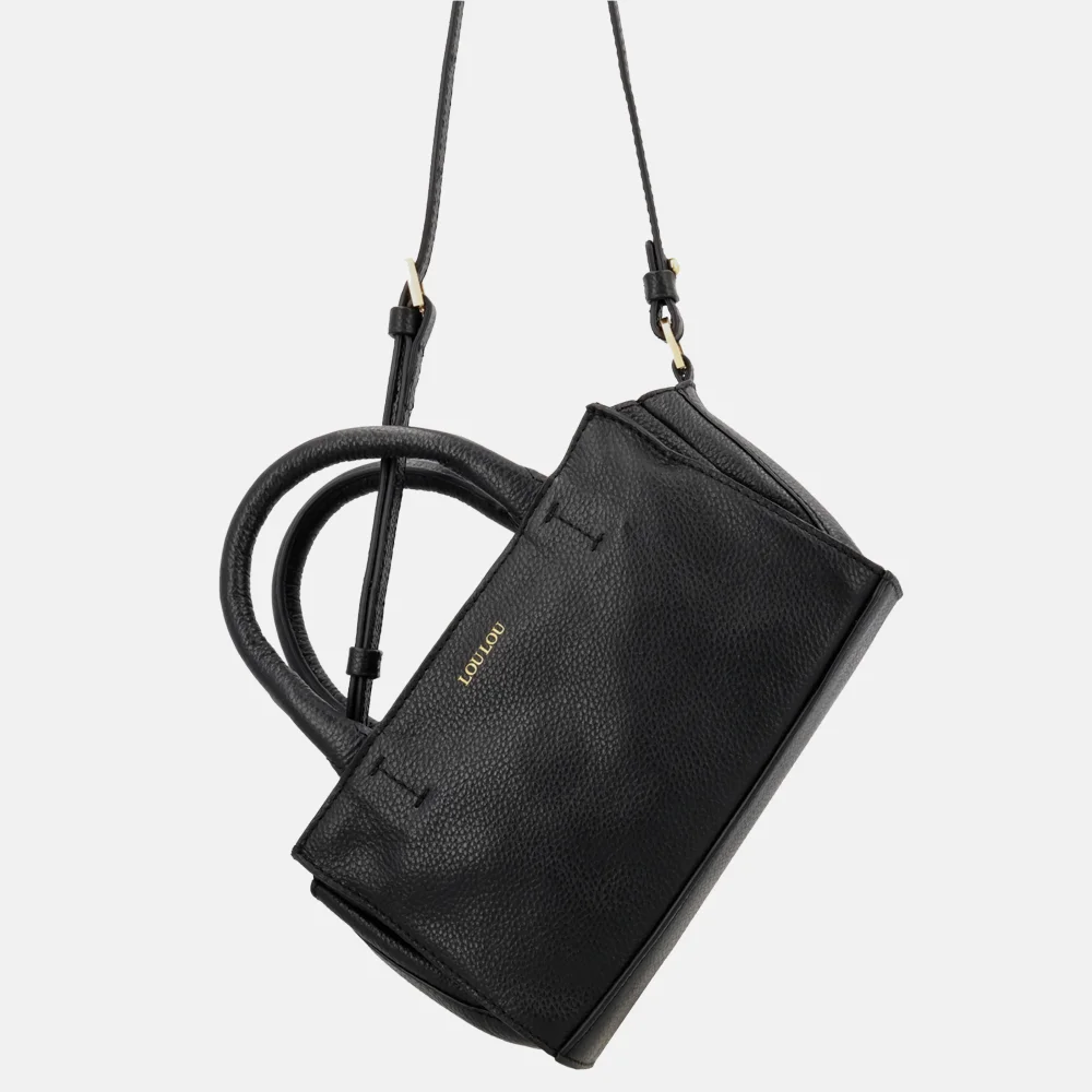 Loulou Essentiels Elise crossbody tas black bij Duifhuizen