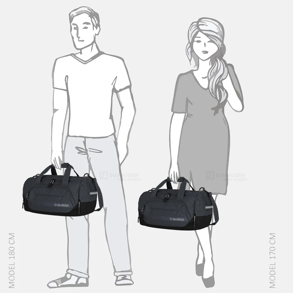 Travelite Kick Off Duffle weekendtas S dark anthracite bij Duifhuizen
