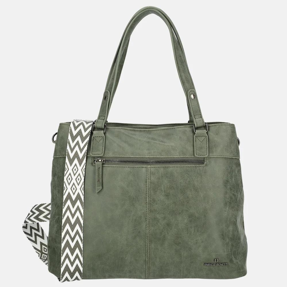 Enrico Benetti Stacey shopper olijfgroen bij Duifhuizen