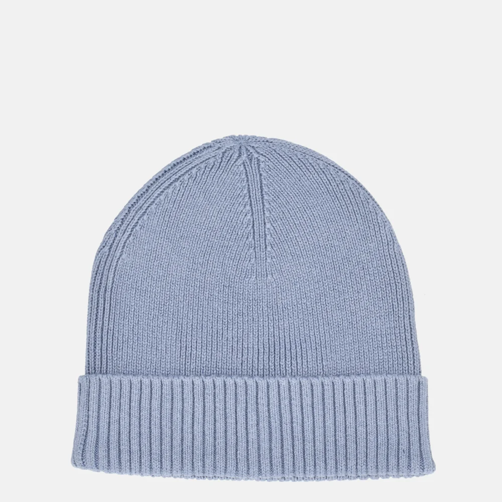 Tommy Hilfiger Flag Pima Cotton Beanie muts brisk blue bij Duifhuizen