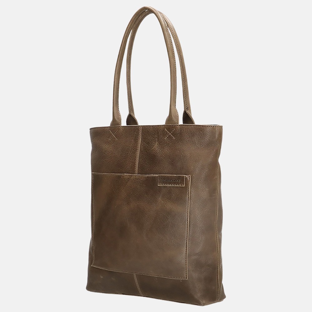 Micmacbags Côte d' Azur shopper dark taupe bij Duifhuizen
