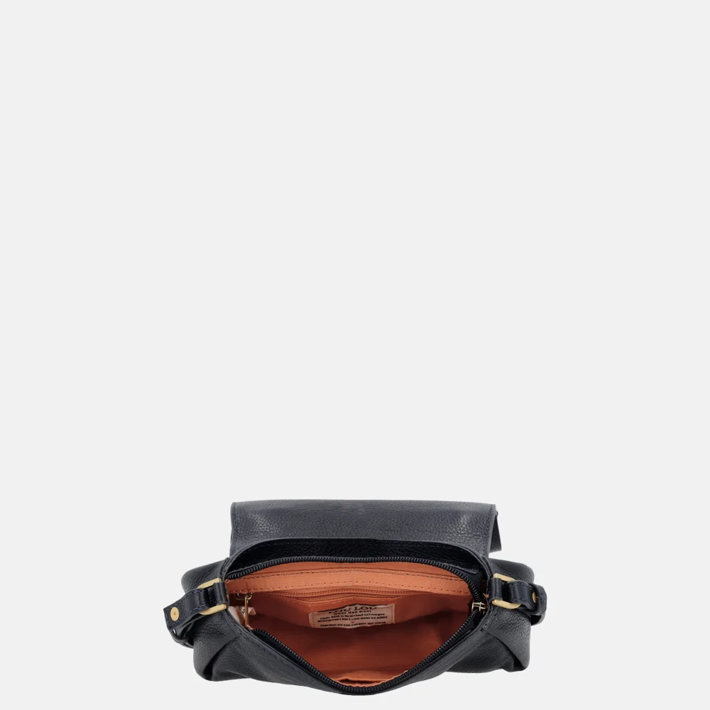 Loulou Essentiels Mae Bamboo handtas dark blue bij Duifhuizen