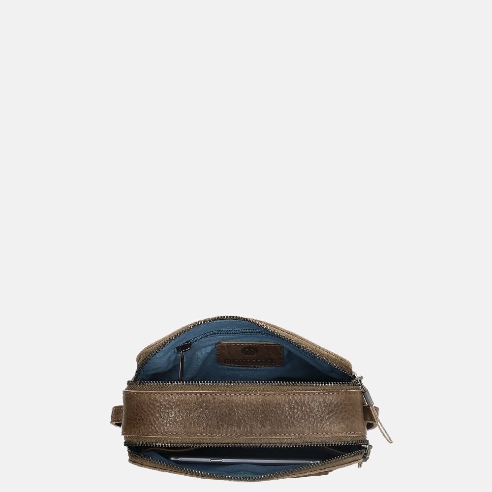 Micmacbags Côte d' Azur crossbody tas dark taupe bij Duifhuizen