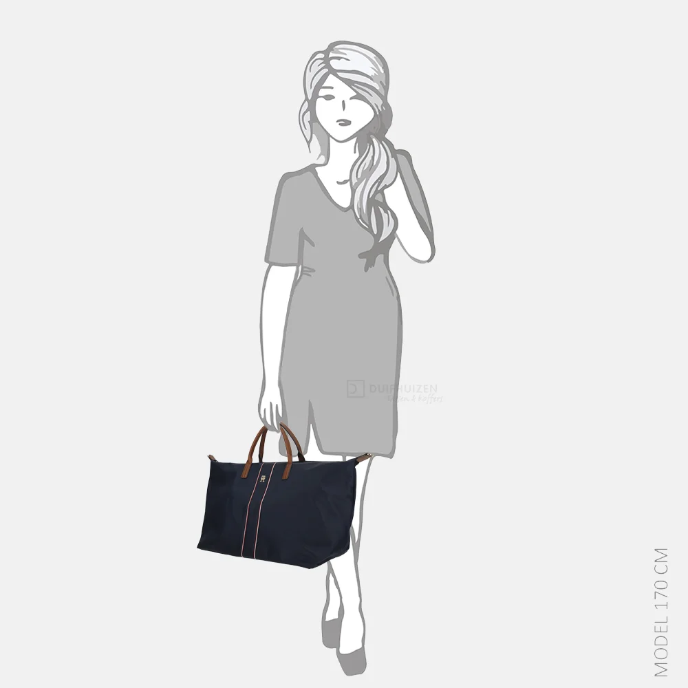 Tommy Hilfiger Popette weekendtas space blue corp bij Duifhuizen
