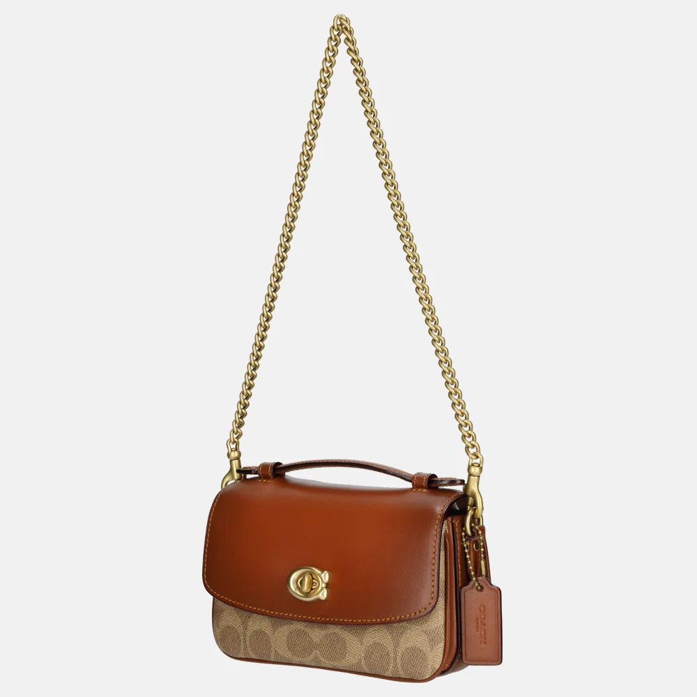 Coach Cassie crossbody tas tan rust bij Duifhuizen