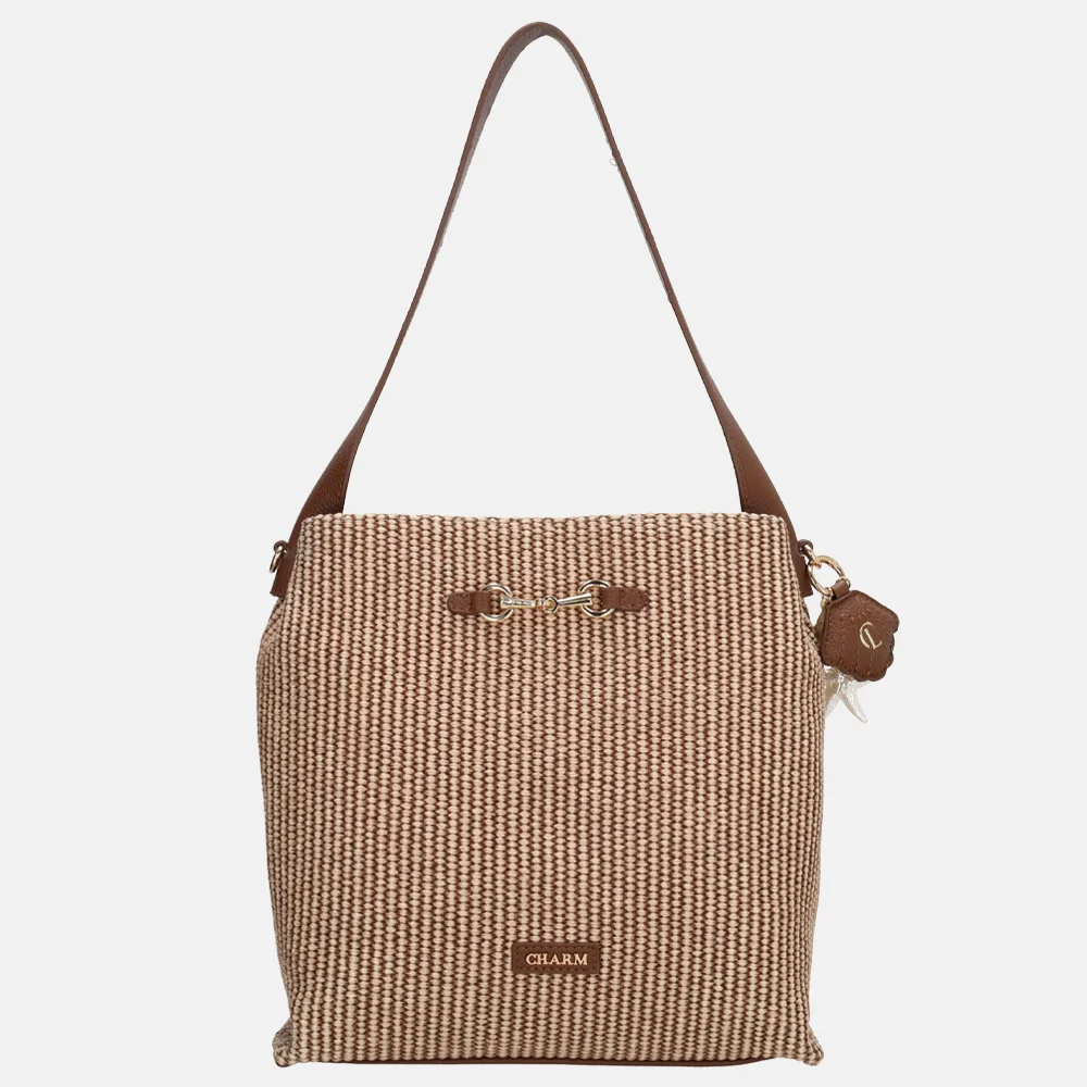 Charm London Santorini schoudertas M bruin bij Duifhuizen