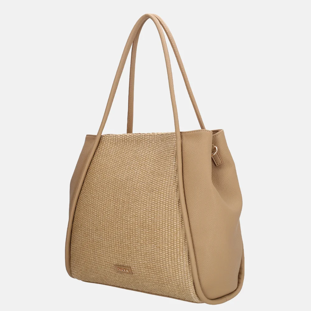 Charm London Paris shopper riet lichttaupe bij Duifhuizen