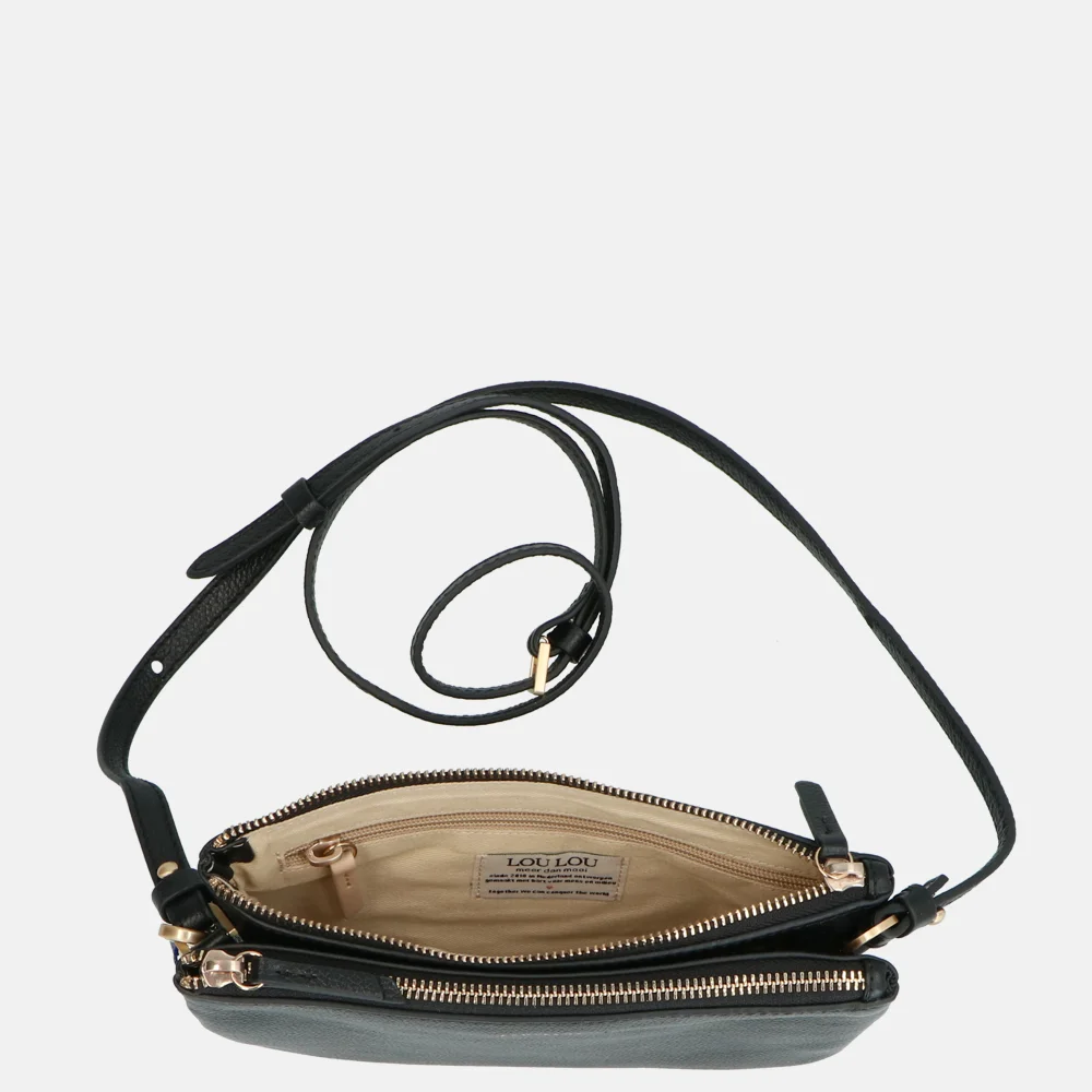Loulou Essentiels Camille crossbody tas black bij Duifhuizen