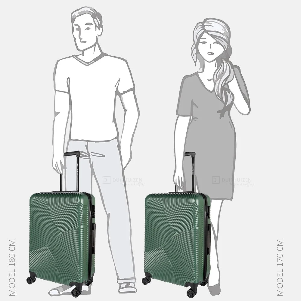 Enrico Benetti Spinner Louisville koffer 65 cm olijf bij Duifhuizen