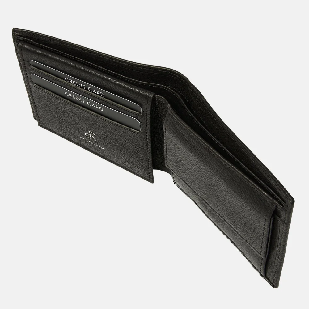 DR Amsterdam Milan billfold black bij Duifhuizen