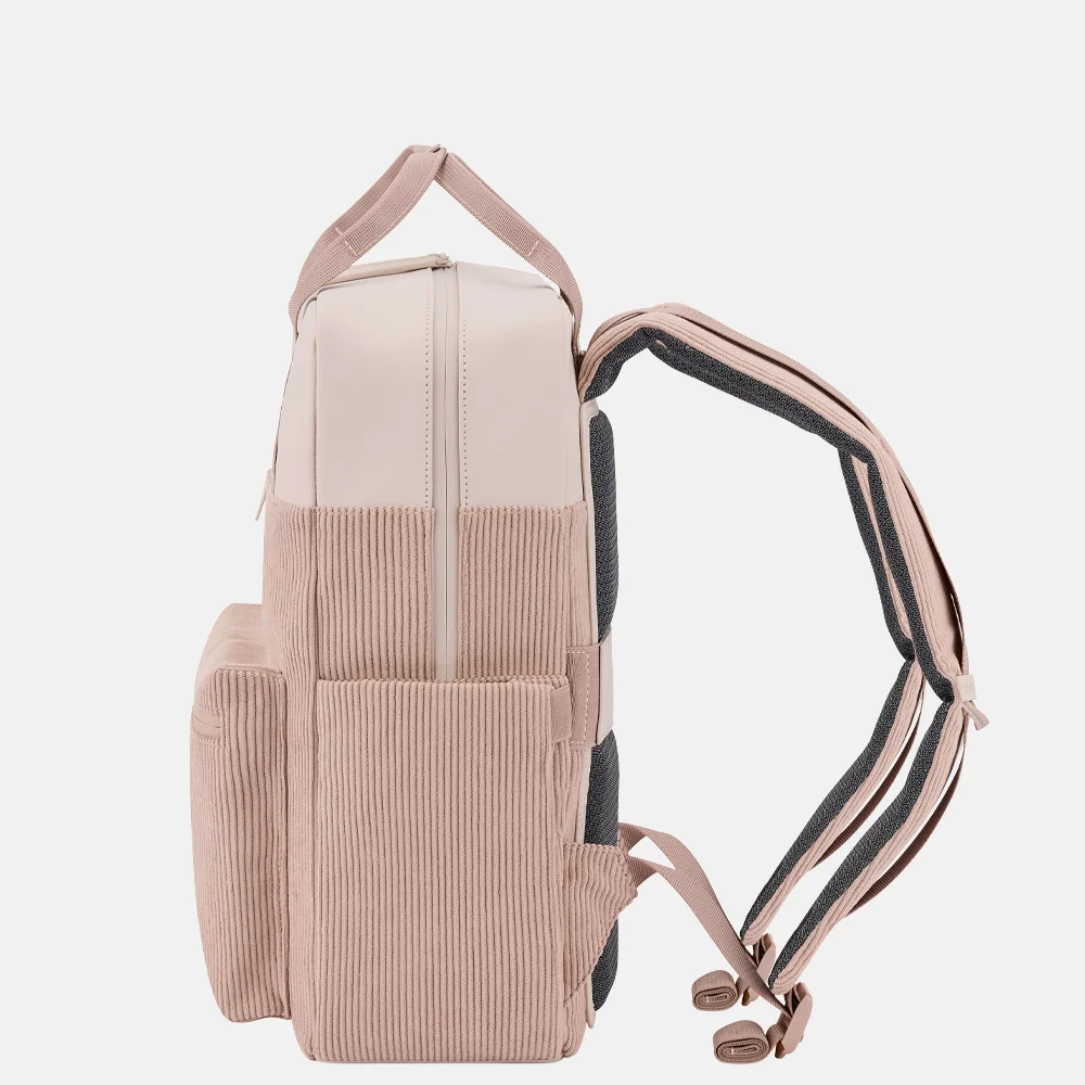 Kapten & Son Bergen Pro Corduroy rugzak 15 inch rose clay bij Duifhuizen