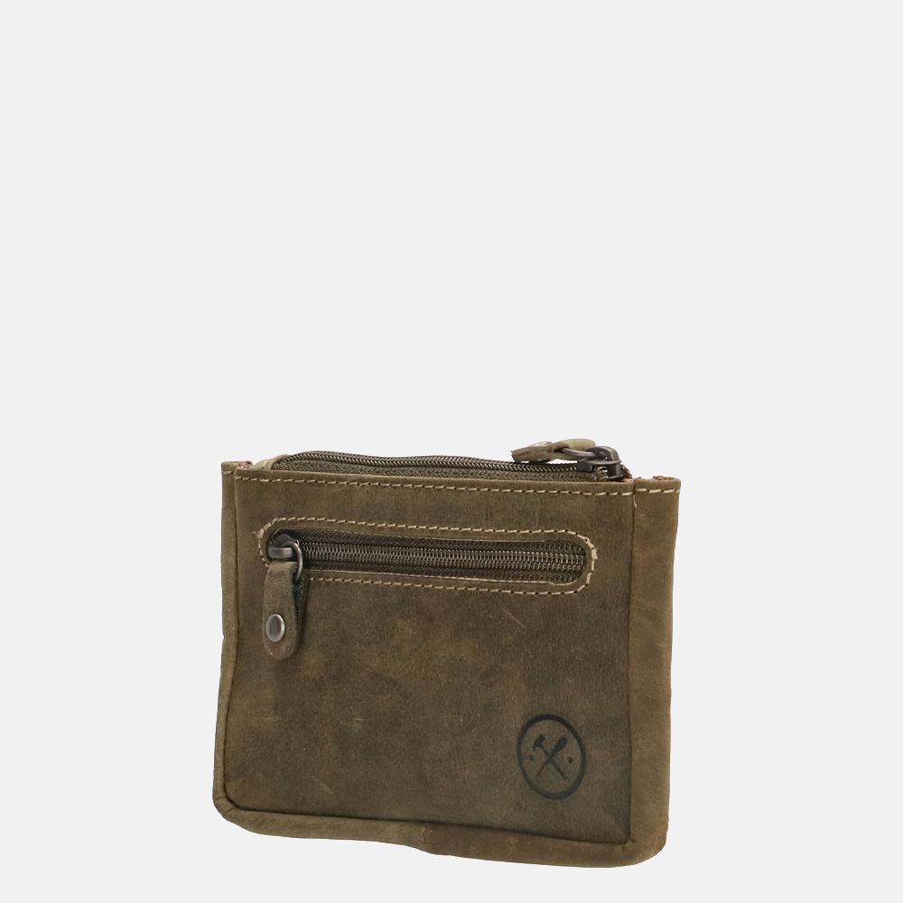 Hide & Stitches Idaho sleuteletui olive green bij Duifhuizen