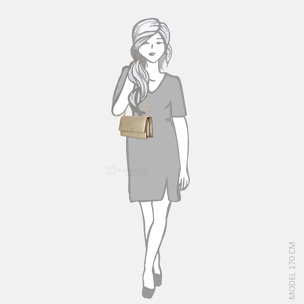 Liu Jo Manhattan crossbody tas S light gold bij Duifhuizen