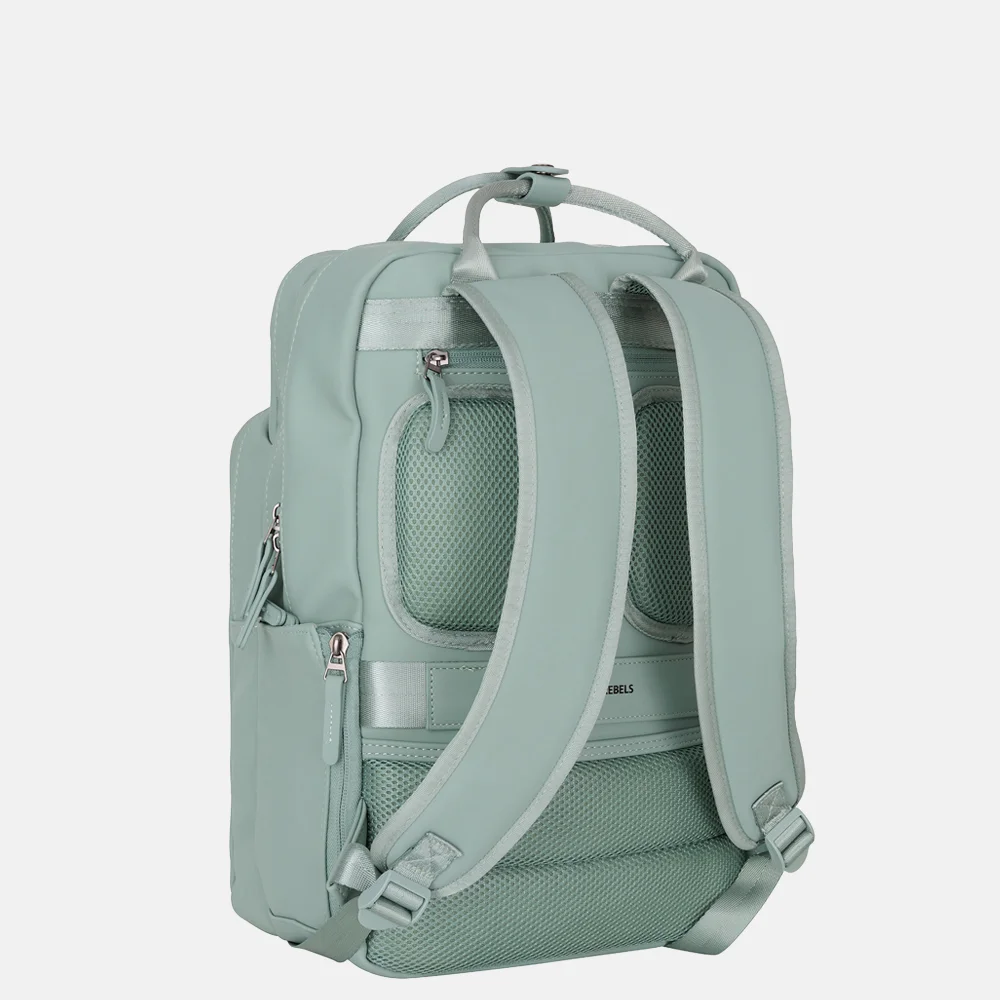 New Rebels William rugzak 15.6 inch salie groen bij Duifhuizen