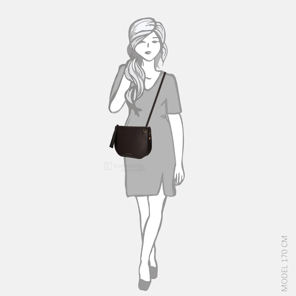 Smaak Amsterdam Silke crossbody tas dark chocolat bij Duifhuizen