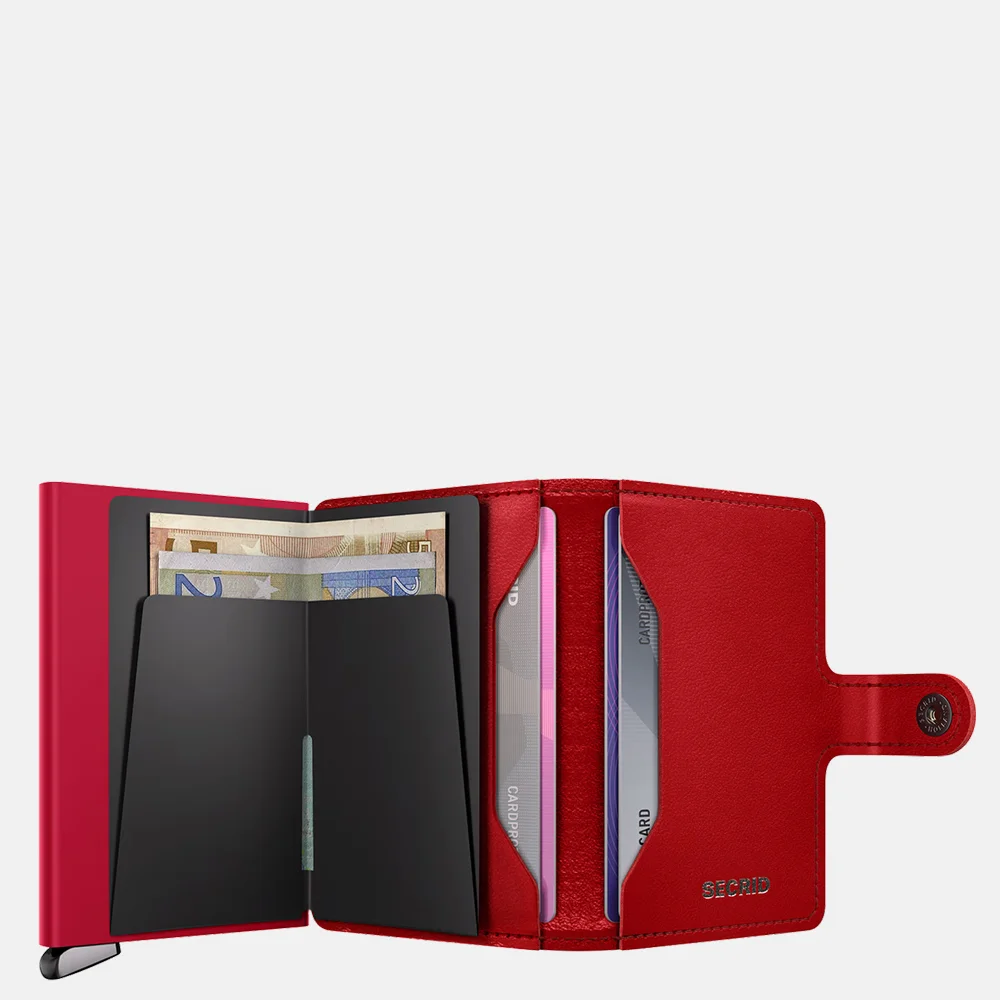 Secrid Premium Miniwallet Emboss Diamond pasjeshouder red bij Duifhuizen