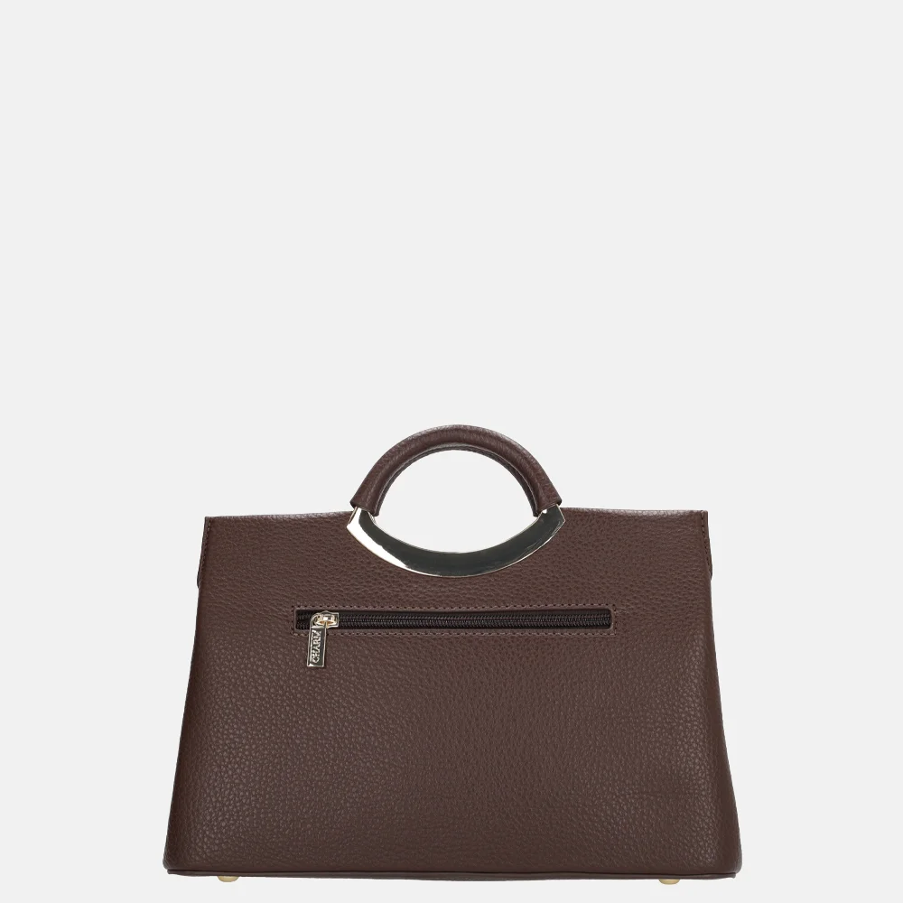 Charm London handtas beugel donkerbruin bij Duifhuizen