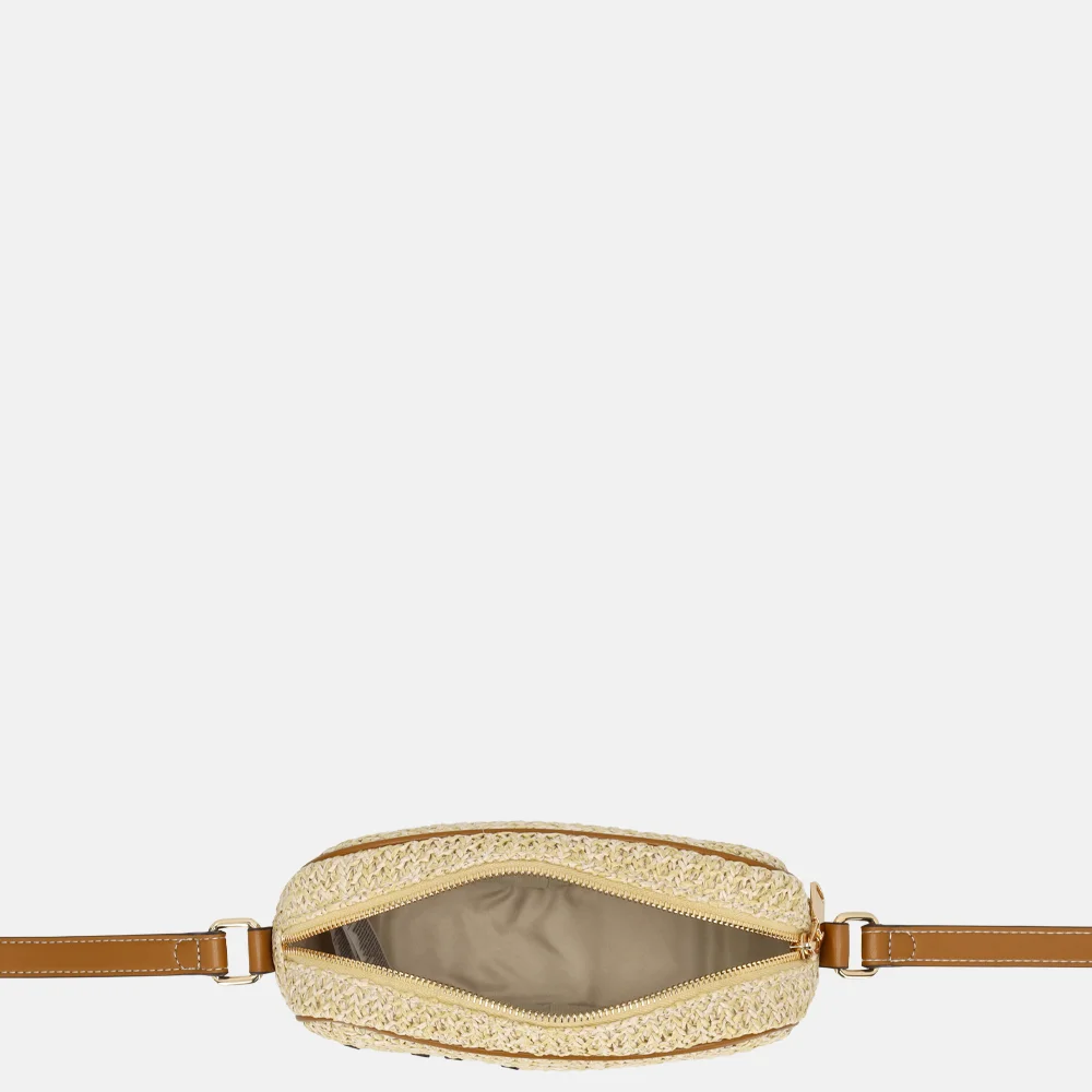 Liu Jo camera case logo crossbody tas M naturale bij Duifhuizen